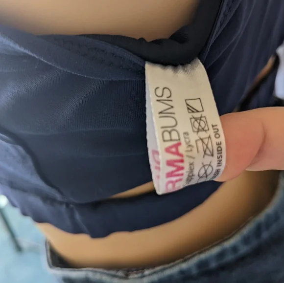 Dharma Bums Sports Bra / Crop Top Navy Blue Sz M - Picture 5 of 5